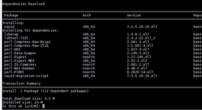 Как перезапустить squid centos